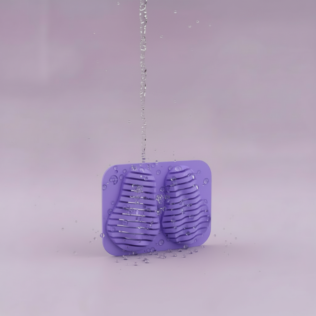 Pendientes Erodere B ovales lilas