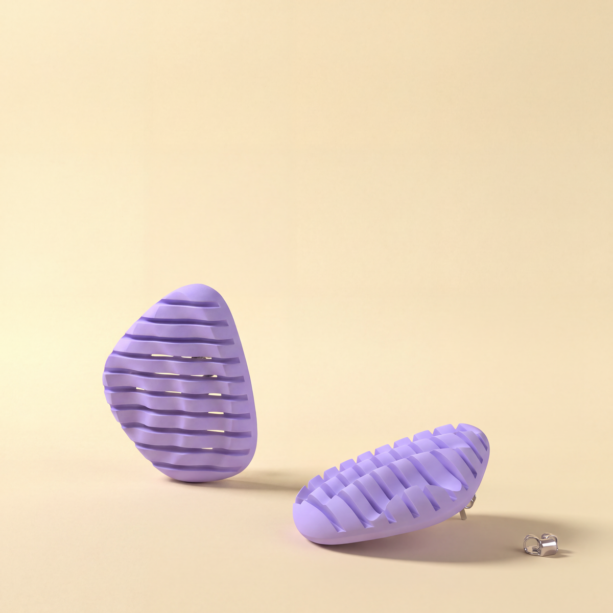 Pendientes cuadrados lilas