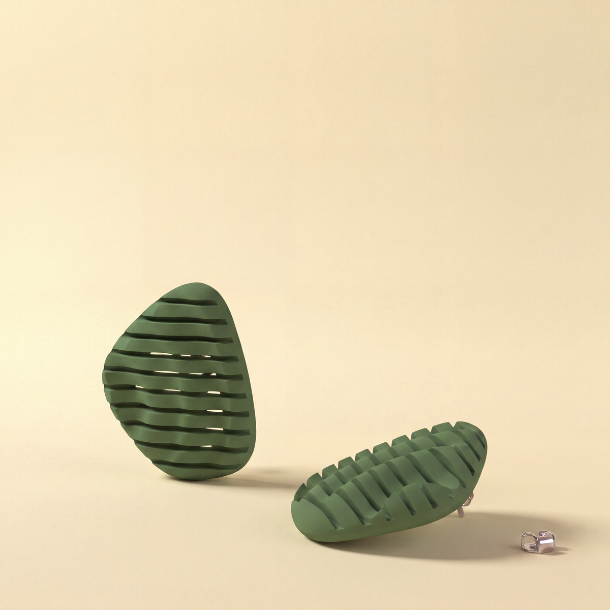 Pendientes cuadrados verdes