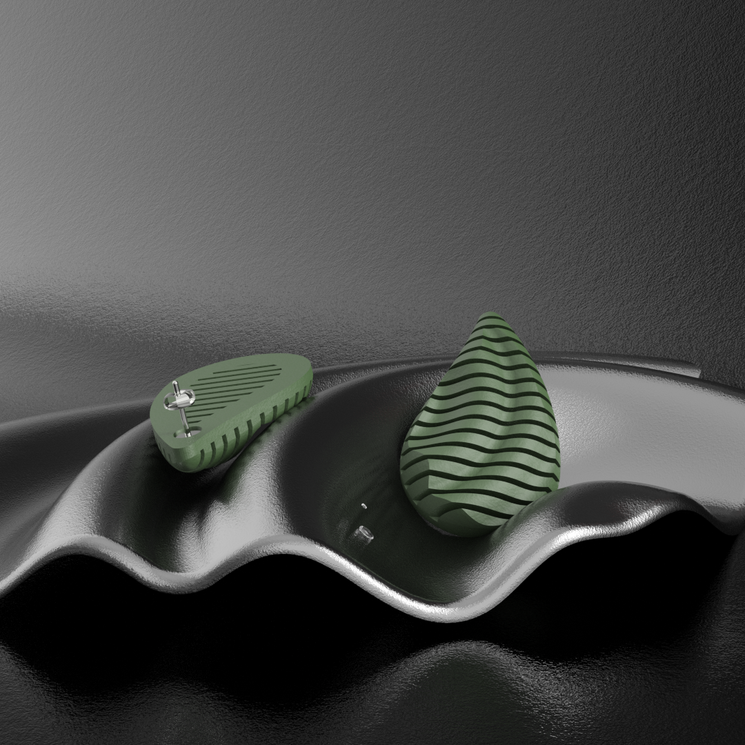 Pendientes verdes en forma de gota