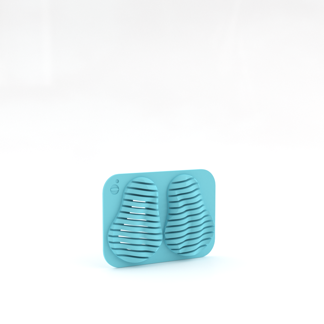 Portapendientes azules ovales
