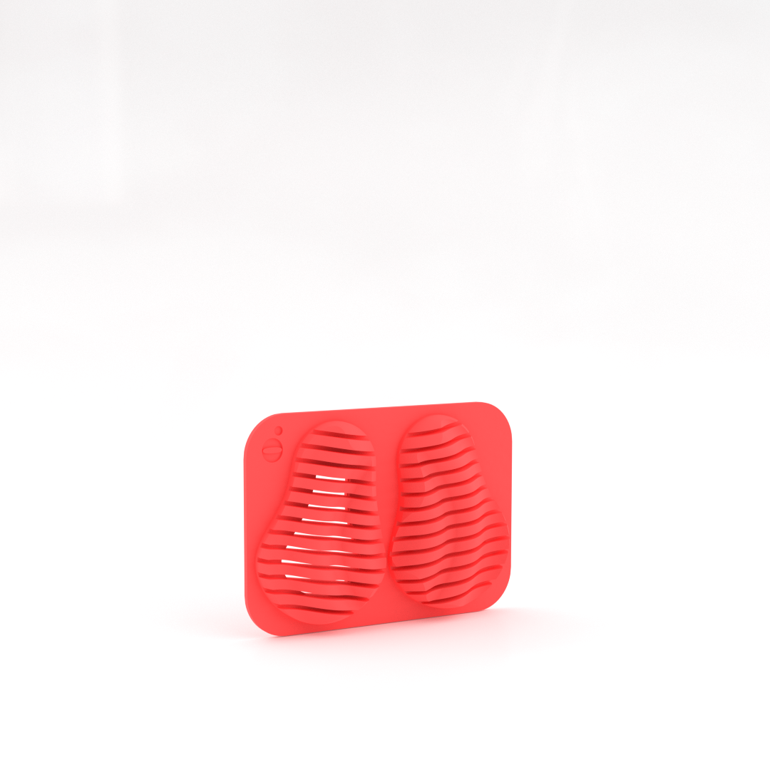 Portapendientes rojos ovales