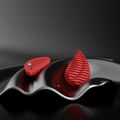 Pendientes rojos en forma de gota