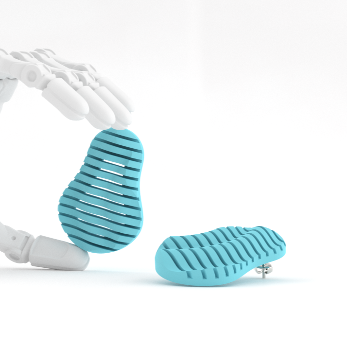 Pendientes azules ovales