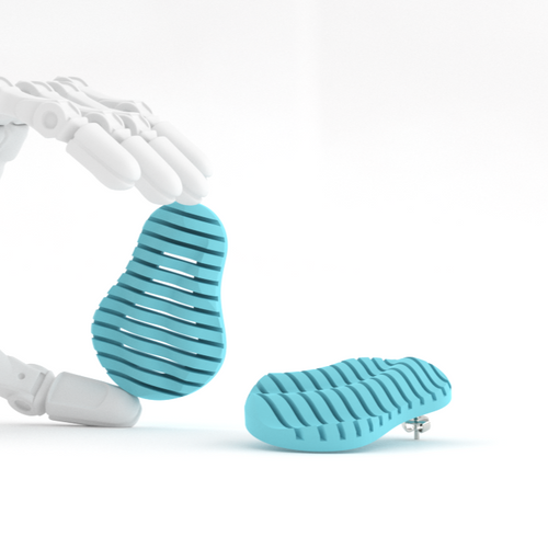 Pendientes azules ovales