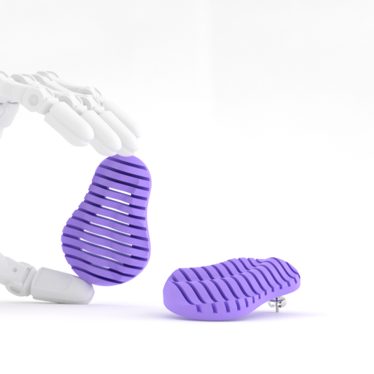 Pendientes ovales lilas
