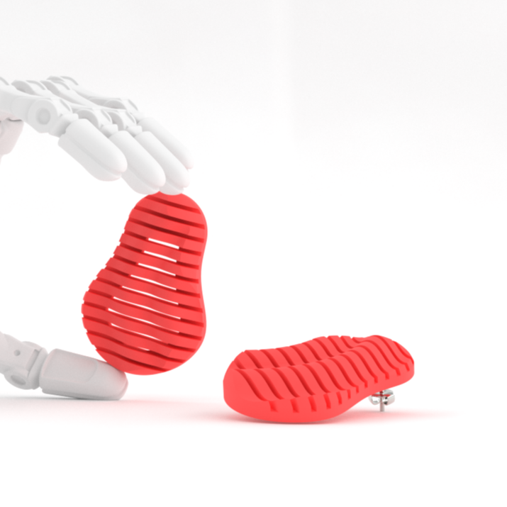 Pendientes rojos ovales