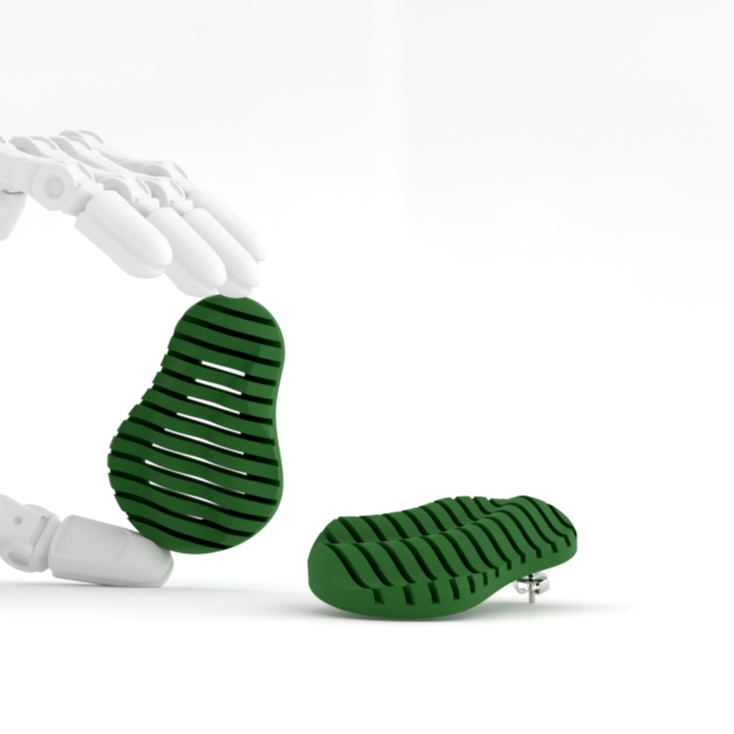 Pendientes verdes ovales