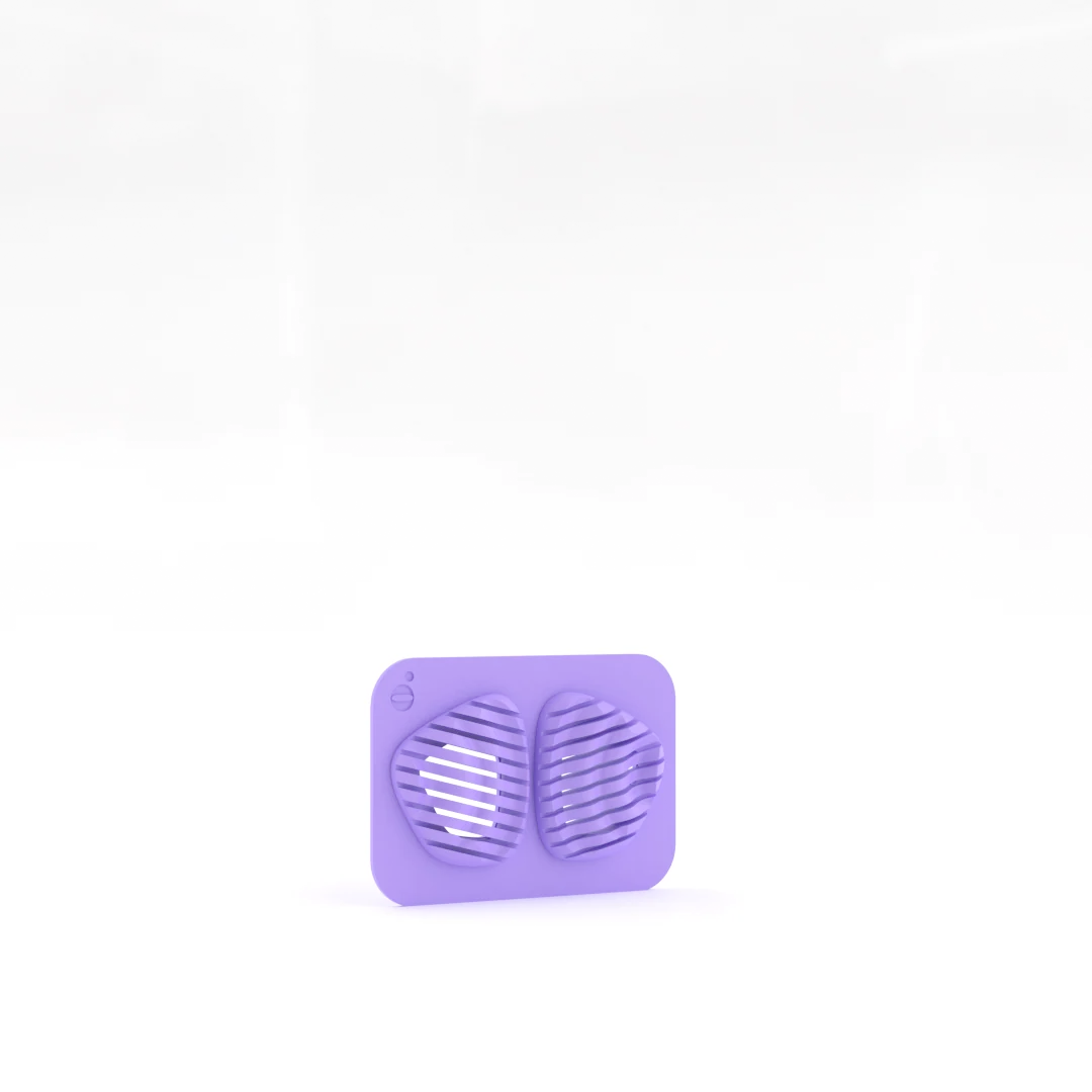 Portapendientes lilas cuadrados